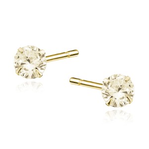 Cercei argint placati cu aur galben cu pietre 5mm Orange DiAmanti 1CO5EG_CH-DIA (Argint 925‰ 0,7 g.)